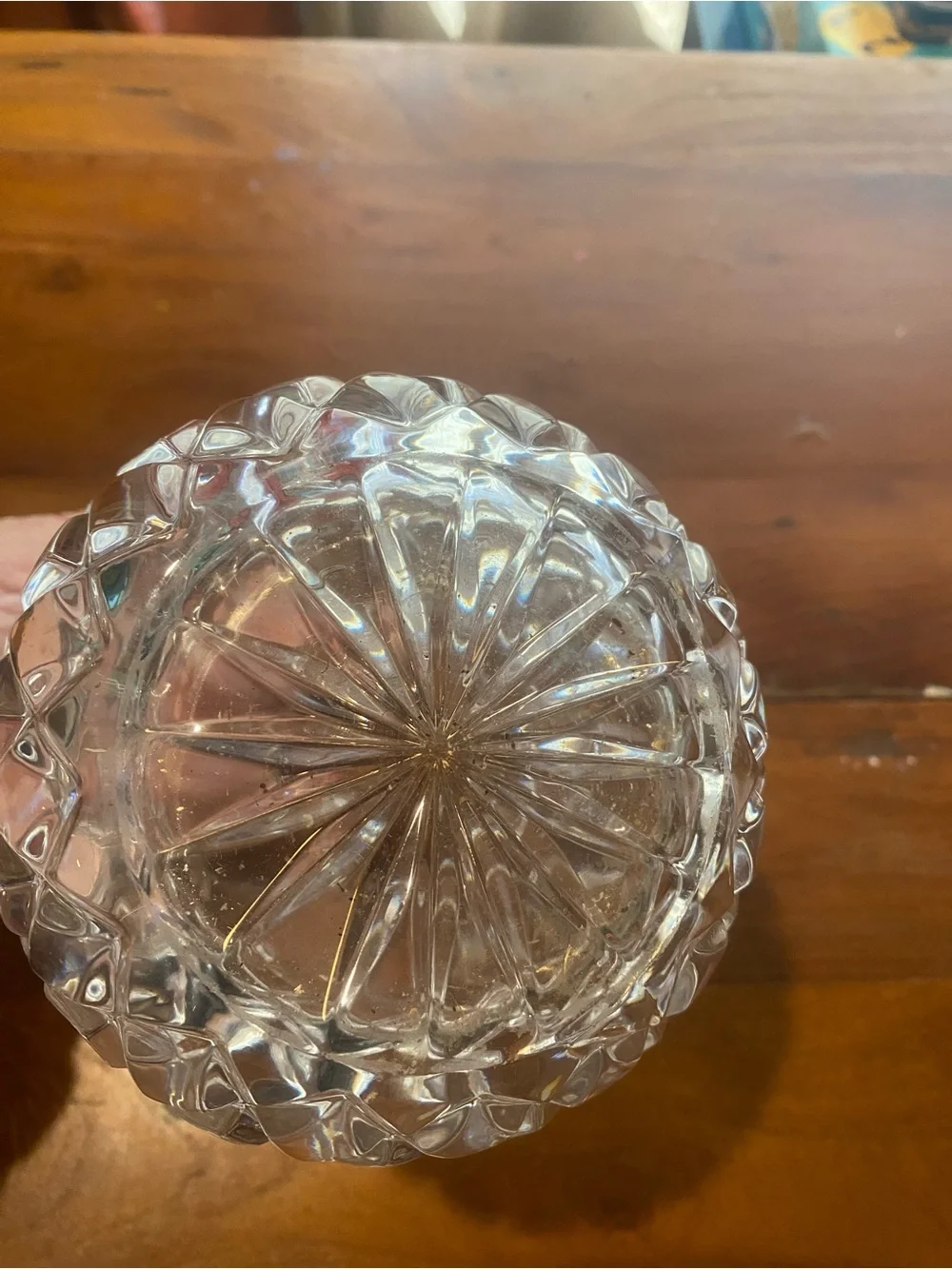 Gorham Crystal King Edward Home accent - Crystal Biscuit Barrel